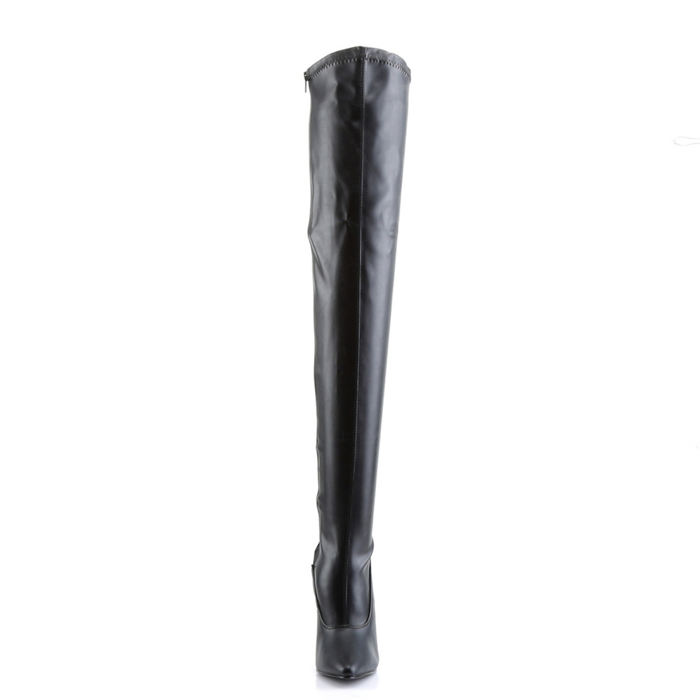 Pointed Toe Heel Thigh High Boots - Picture 3 of 5